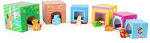 Load image into Gallery viewer, Stacking cubes with figures pets