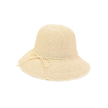 Load image into Gallery viewer, Folding Crocheted Straw Hat - Black, Red, Blue and Nude Colours