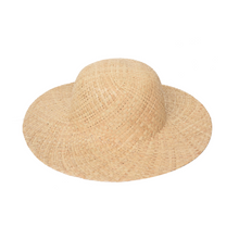 Load image into Gallery viewer, Handmade Straw Hat Natural - Frayed Wide-Brimmed