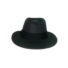 Load image into Gallery viewer, Panama Straw Men Hat - Black Color with Black Hatband