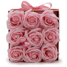 Load image into Gallery viewer, Soap Flower Gift Bouquet - 9 Pink Roses - Square - Sold in 1x unit/s per outer