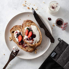 Load image into Gallery viewer, Reusable Eco-friendly Cutlery Set | Dark Wood Travel Utensils | Dark Grey