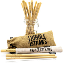 Load image into Gallery viewer, Bamboo Drinking Straws - Reusable Straw Set - 12 Straws