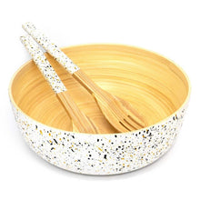 Load image into Gallery viewer, Bamboo Salad Server Set | Wooden Salad Tongs (Spoon & Fork)