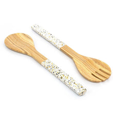Load image into Gallery viewer, Bamboo Salad Server Set | Wooden Salad Tongs (Spoon & Fork)