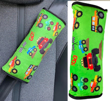 Load image into Gallery viewer, Car sleeping pillow motif for boys / Monster Trucks