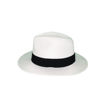 Load image into Gallery viewer, Panama Straw Hat - White Color with Black Hatband