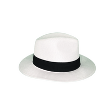 Load image into Gallery viewer, Panama Straw Hat - White Color with Black Hatband